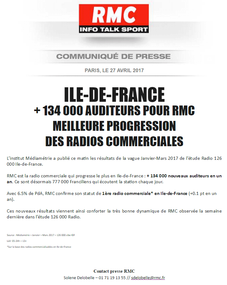 CP - RMC, avril 2017